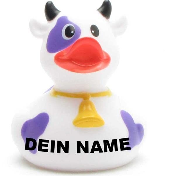 Bath Duck - Personalised (Cow Purple) — image 1