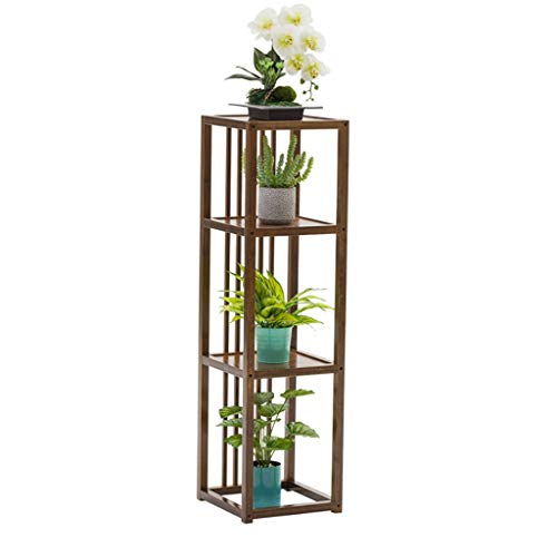 Plant Stand, Simple And Modern Solid Wood Multi-layer Floor Flower Shelf For Indoor And Outdoor Courtyard Garden Balcony Living Room Decoration (Color : B, Size : 13x13x45.3in)