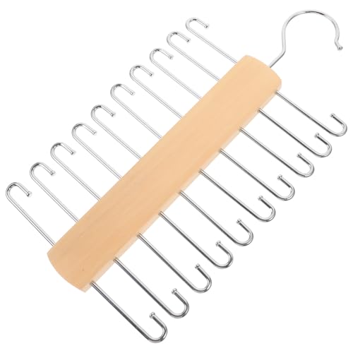 iplusmile Organisateur en Bois et Fer de Placard à Cravates et Ceintures Design Simple, Grosse Capacité Légère, Porte-Cravates Multifonction pour Rangement L'armoire