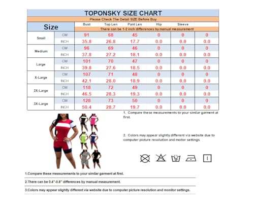 Image of TOPONSKY Womens 2 Piece Sports Outfit Tracksuit Shirt Shorts Jogger Bodycon Sets