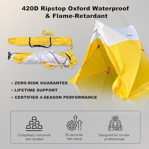 Carpa de emergencia instantánea pop-up 2 personas 6.6x6.0x6.2 pies miniatura 4