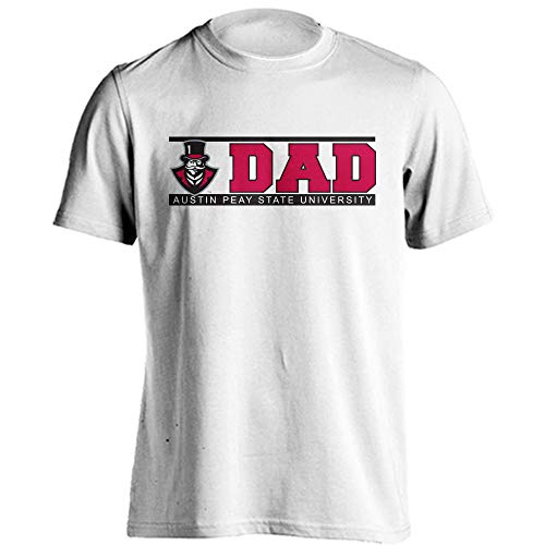 Austin Peay Governors Apeay Dad Proud Parent Short Sleeve T-Shirt White Large