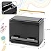Pencil Dispenser for Classroom Stainless Steel Pencil Holder for Desk, Pencil Dispenser Set with Silicone Organizer & 5 Stickers, Back to School Classroom Must Haves Teacher Supplies (Black)