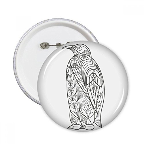 Peinture oiseaux pins décoratif multicolore et insigne rond taille S