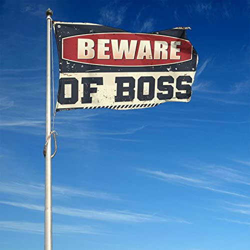 Drapeau Beware of Boss 152x244 cm pour dortoir étudiant - 5