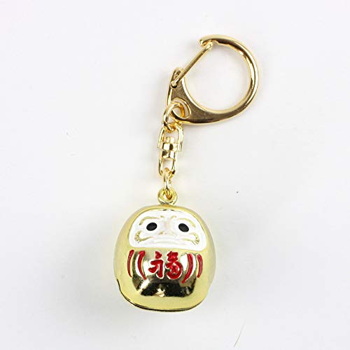 Preisvergleich Produktbild Japanischer Schlüsselring Goldener Daruma, Glöckchen