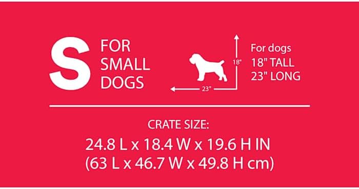 EveryYay by Petco Ultra Tough 2-Door Folding Dog Crate Small 24.81" L X 18.04" W X 19.41" H Without Handles