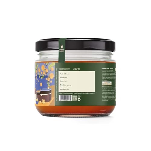 Image of Two Brothers Organic Farms Acacia Apiary Honey (350g) | Raw, Mono-Floral, Unfiltered & Unpasteurized | Natural, No Additives | Mild, Easily Digestible, Rich in Flavonoids
