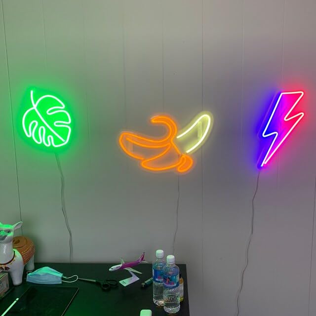 Miniatura 8 de Monstera Leaf LED Neon Sign, Custom Neon Sign Led Sign for Bedroom Room Home Yard Bar Party Wall Decor Neon Wall Art Cute Neon Sign Yard Neon Sign