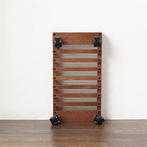 Soporte para CPU TOMYEUS con ruedas y estructura de madera miniatura 3