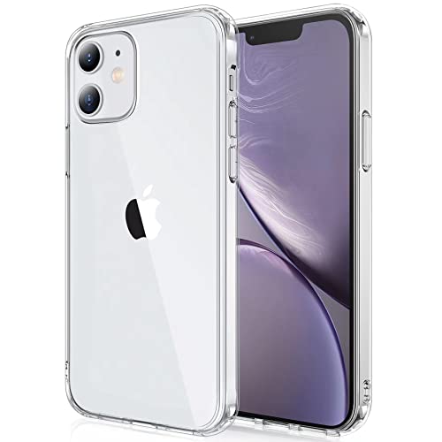 GeeEase iPhone 12 Case/iPhone 12 Pro Case - Crystal Clear & Anti-Yellowing - Mil-grade Shockproof Protection - Hard PC & soft TPU Protective Phone Case - Slim Thin Fit Cover 6.1-Clear