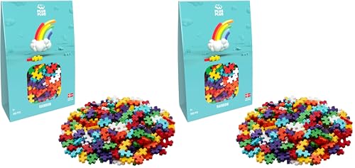Bloques de construcción para niños Plus Plus 3977 Arco Iris, juego creativo de 300 piezas 2