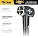 Titan Pro-X 63013 3lb Drilling Hammer, Dual-Face Sledge with Cross-Pattern Face for Concentrated Power & Flat Face for Stake Driving, Overstrike Protection, 12