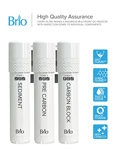 Image of Brio 3-Stage Filter Replacement Kit for Water Cooler Dispensers