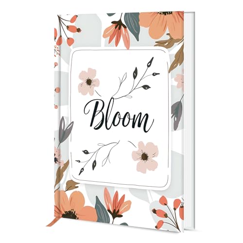 Image of Hard Bound Notebook for Girls & Women | A5 Ruled Journal | 192 Pages | 80 GSM Premium Paper | Designer Laminated Cover | Ribbon Bookmark | Notebook for School, College, Office, Journaling & Note Taking (DM4001)