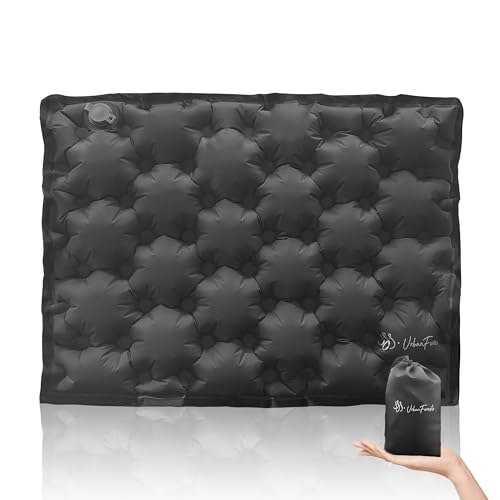 SSS·UrbanForests Inflatable Seat Cushion, Lightweight Camping Air Sitting Pad with Repair Cloths (Grey)