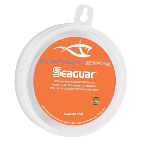 Seaguar STS Trout/Steelhead 100% Fluorocarbon Fishing Line 12lbs, 100yds Break Strength/Length - 12STS100 Cover