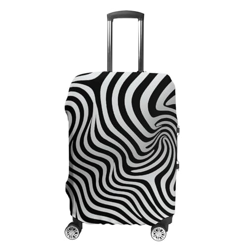 Luggage Cover Travel Suitcase Cover Elastic Washable Luggage Protector with Zipper Balck And White Illusion Anti Scratch Suitcase Protector Funny Luggage Sleeve for Suitcase 19'' - 32''