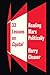 33 Lessons on Capital: Reading Marx Politically