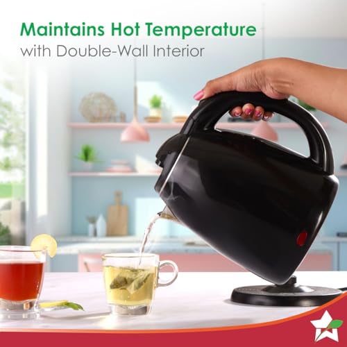 Image of Wonderchef Essenza Cool-touch Electric Kettle | 1.8L | Stainless-steel Inner Body | 1350W | Rapid Boiling in 5 Mins | Boil Water for Tea, Coffee | Auto Shut-off | Boil Dry Protection | 2-Year Warranty