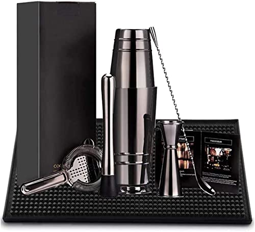 Kit profesional de bartender con coctelera de acero inoxidable miniatura 3
