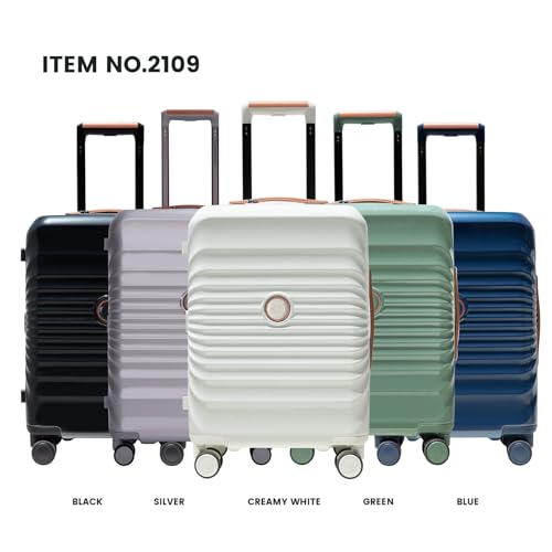 Lightweight 24" Green Luggage with Lock, USB Charging Port & Ergonomic Handle for Effortless Travel2