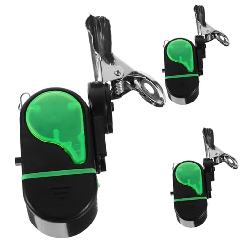 SUPVOX Fishing Bite Indicator High Volume 80dB Alarm Carp Fishing Rod Alarm Throwing Rod Squid Bell Black 4PCS Set Random Style