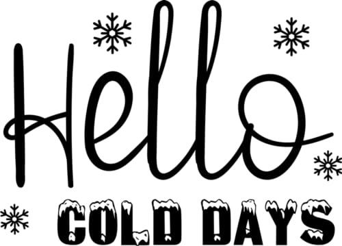 Poster A2 Hello cold days sur toile : votre citation encourageante pour un intérieur cosy
