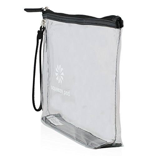 Clear Travel Bag with Heavy Duty Transparent Plastic Pouch, Zipper & Carry Strap - Water Resistant Great for Day Trips, Beach, Pool, Sporting Events. Stands Up for Easy Loading – Chicago Imprint MBCHI3