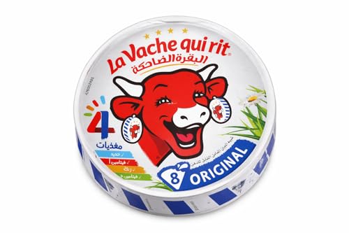 Laughings Cow Cheese Triangles Original 8 Individually Wrapped Portions Round Pack Creamy Spread for Bread Crackers & Snacks (Imported) 120g