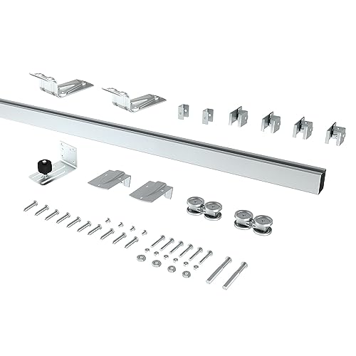 Jubest 6Ft Box Rail Exterior Barn Door Hardware Kit, Heavy Duty Sliding Barn Door Hardware, Wall Mount Barn Door Hardware For Exterior And Interior Barn Doors (Widest To 36" Wide Door) #TOP4