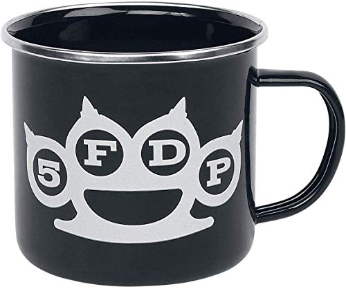 Five Finger Death Punch Mug with Knuckles Logo Enamel Coffee Cup