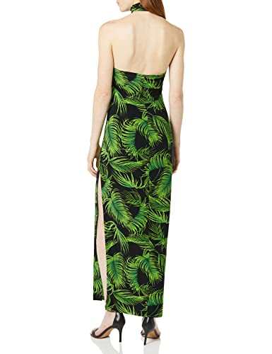 Image of Norma Kamali Women's Halter Turtle Side Slit Gown