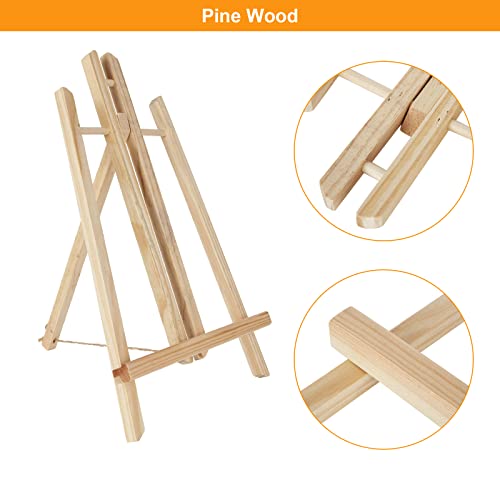 Certbuy 16" Wooden Easel, Foldable Table Display Stand A-Frame Artist Easel (Pack Of 6) Tabletop Holder Stand For Canvas, Painting Party, Kids Painting, Pictures, Signs, Drawing, Sketching #TOP3