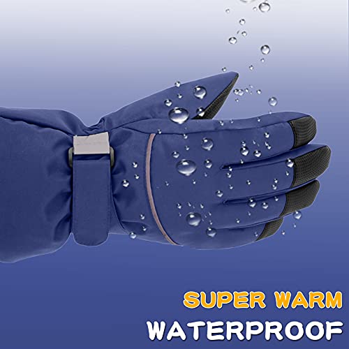 Image of BAVST Kids Winter Glove Boys Girls Snow Ski Waterproof Gloves for Teens Fleece Lining Warm Mittens Outdoor