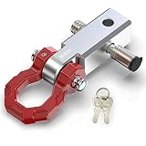 MZS Shackle Hitch Receiver, 2" x 2" Towing Mount 25,000 lbs MBS (11,000 lbs WLL) with 3/4" D-Ring Sh