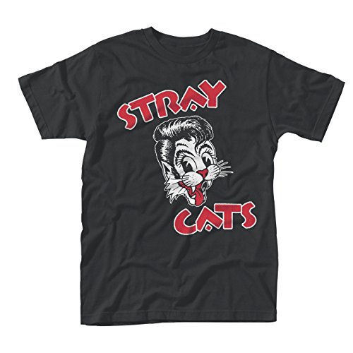 Plastic Head Stray Cat Logo T-Shirt, Noir (Black), Large Homme