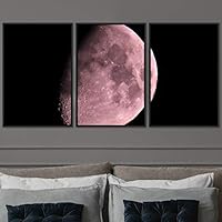 3 Piece Framed Canvas Wall Art Lunar Eclipse Canvas Prints Home Artwork Decoration for Living Room,Bedroom - 16