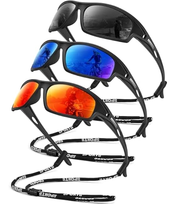 Polarized Sunglasses Men, Sports Sun Glasses Womens UV400 Protection for Fishing Running Driving