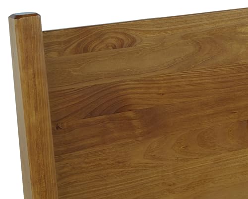Mid-Century Panel Bed - King Size - Castanho Finish