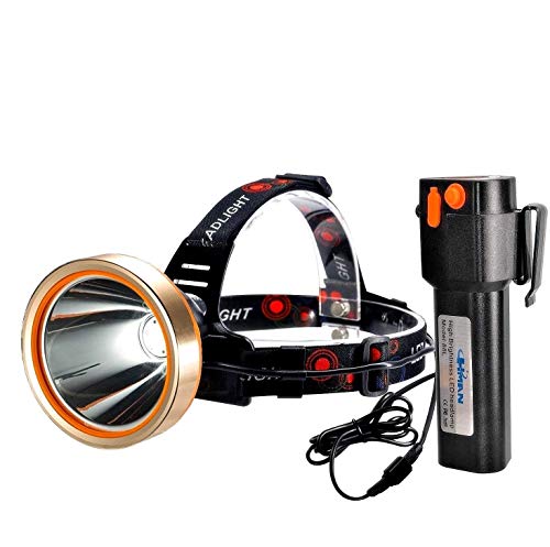 HMAN Headlamp Flashlight,Super Bright Hunting Led 6000LM Rechargeable18000mAh Explore Headlamps,IPX4 Waterproof Headlight,Hardhat Work Spotlight Head Lamp,Camping,Outdoors,Searchlight,Adventure