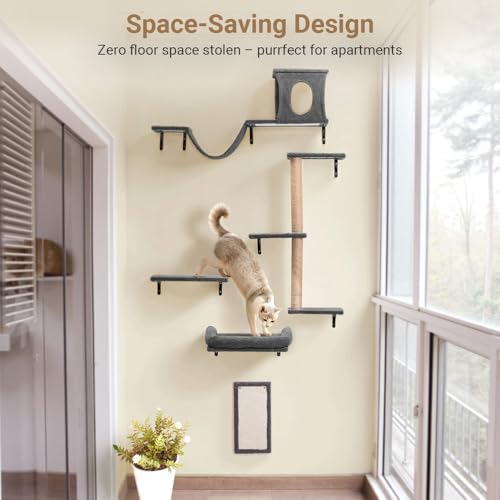 Estantes de Pared para Gatos 5 en 1 PawGiant miniatura 5