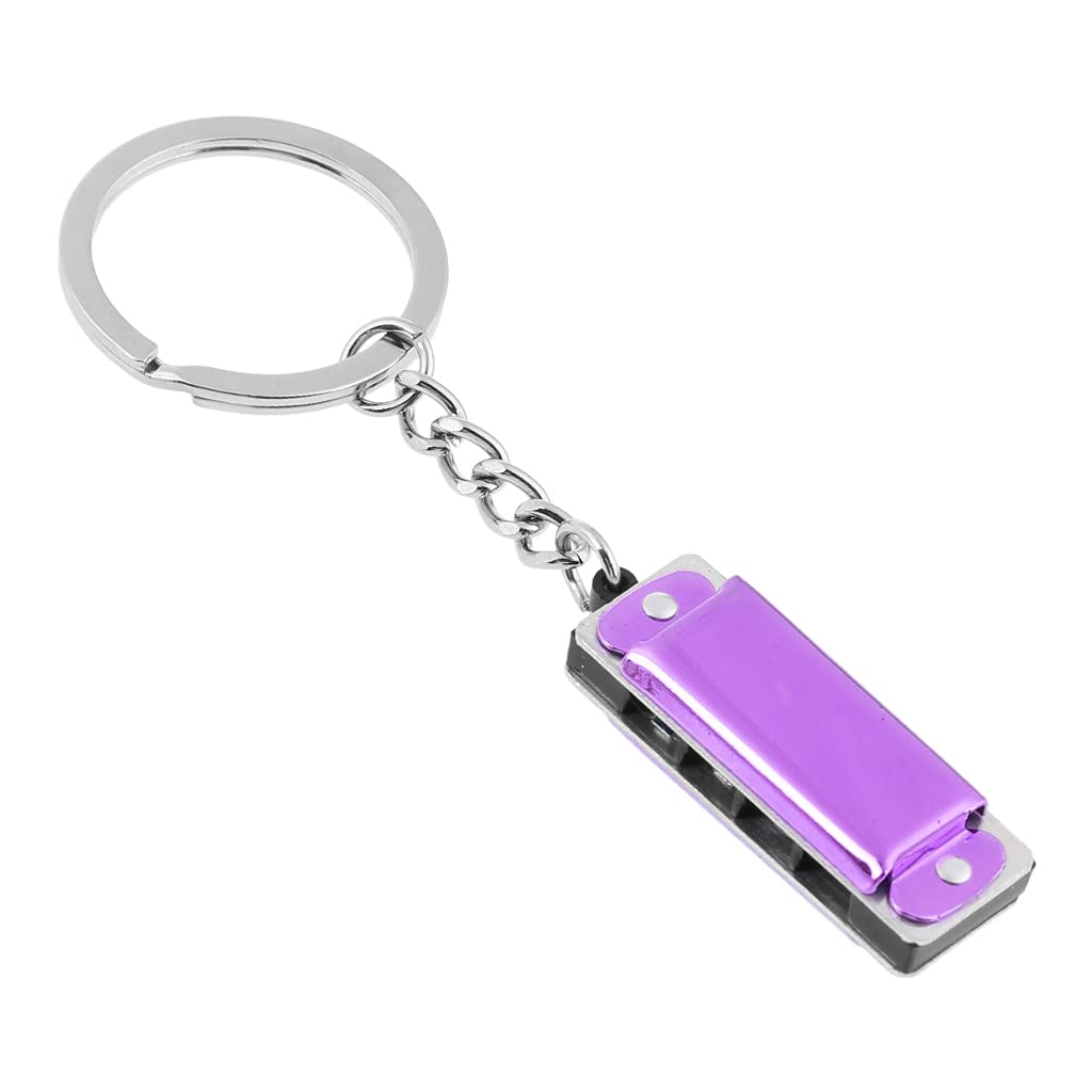 Colorful Harmonica Keychain Harmonica 8 Tone 4 Holes For Key Chain Harmonic Keyring Keys Holder Bag Pendant Harmonica Keyring
