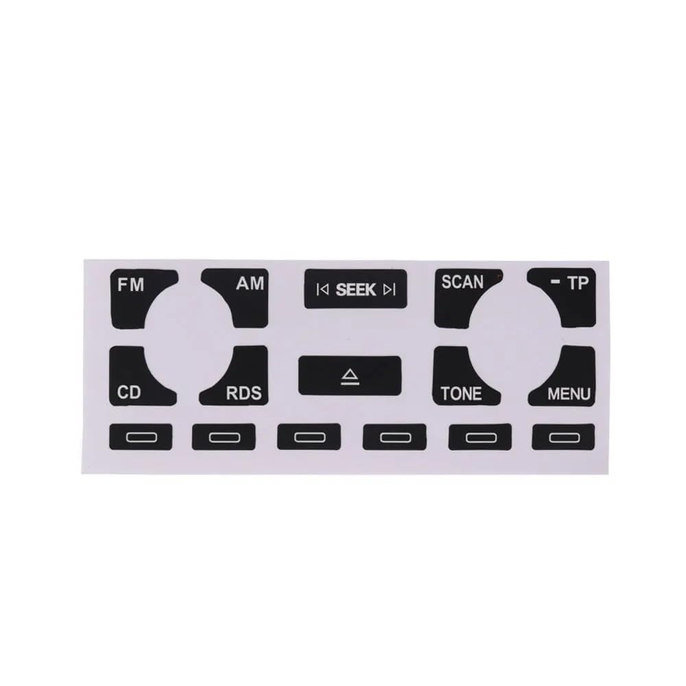 Repair Patch Compatible with A4 B6 B7 A6 for A2 A3 8L P Car Radio Stereo Worn Peeling Button Repair Decal Stickers Car Interior Button Sticker(TP)