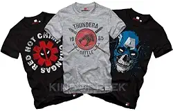 Kit 3 Camisetas Escolha Estampas Blusa Geek Camisa Algodão