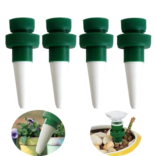 4 PCS Globe d'Arrosage Plante Verre Bulbes pour Plante, Reserve Eau Plante, Arrosage Plante Vacances, Ampoules Dispositif d'Arrosage Automatique pour Fleurs Jardin...