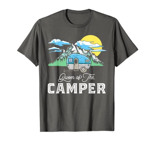 Gráfico divertido de camping retro RV Queen of the Camper Camiseta
