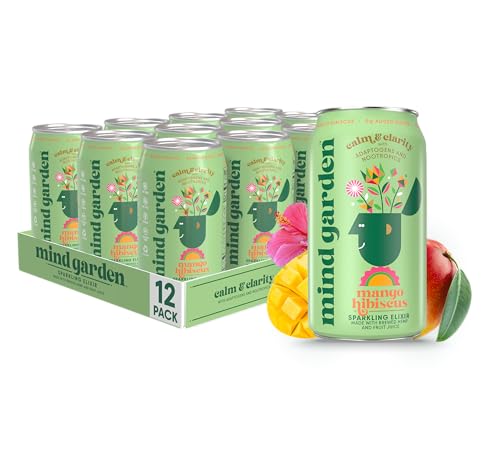 Mind Garden Adaptogen Mango Hibiscus Drink 12oz 12-Pack