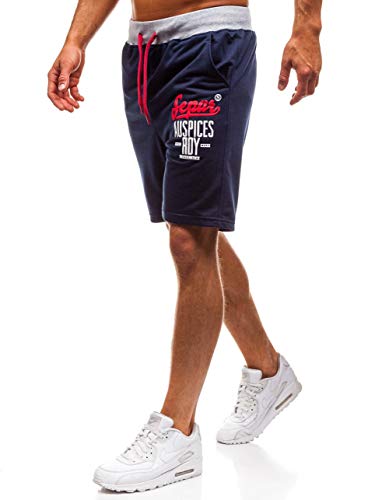 BOLF Hombre Pantalón Corto Extreme EX07 Azul Oscuro L [7G7]