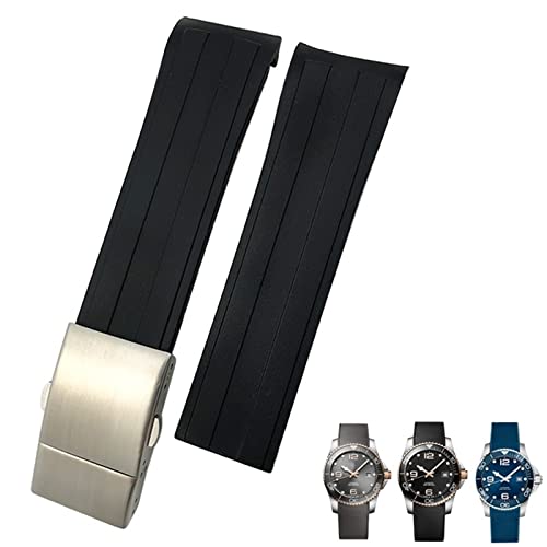 Bracelet en silicone de 21 mm pour montre Longines Hydroconquest